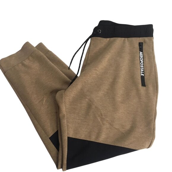 Aeropostale Pants Mens Large Jogger Nylon Panel Zip Pocket Drawstring Athletic - Picture 8 of 15